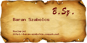 Baran Szabolcs névjegykártya